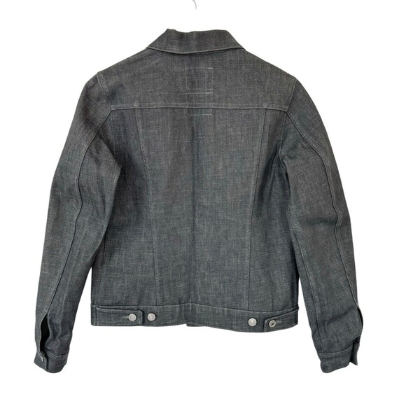 Helmut Lang Black Classic Raw Denim Jacket 1999 100% Cotton Y2k Italy 38 USA 2 - Picture 2 of 14